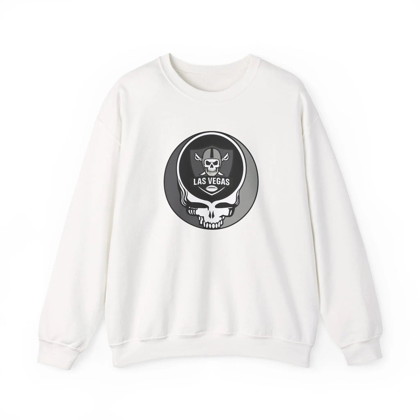 Grateful Dead Stealie Crewneck Sweatshirt Heavy Blend Las Vegas Raiders NFL