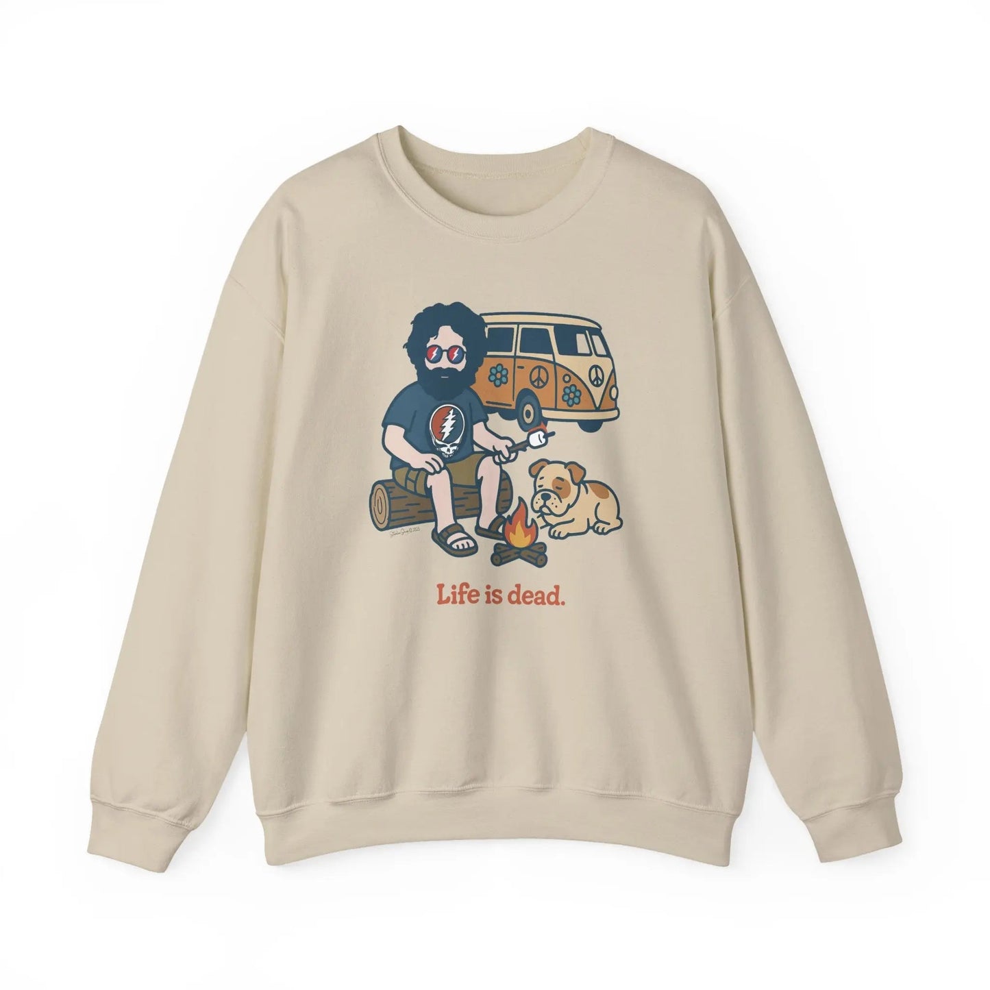 Jerry and Frank are Camping Life is dead Crewneck Sweatshirt Gildan