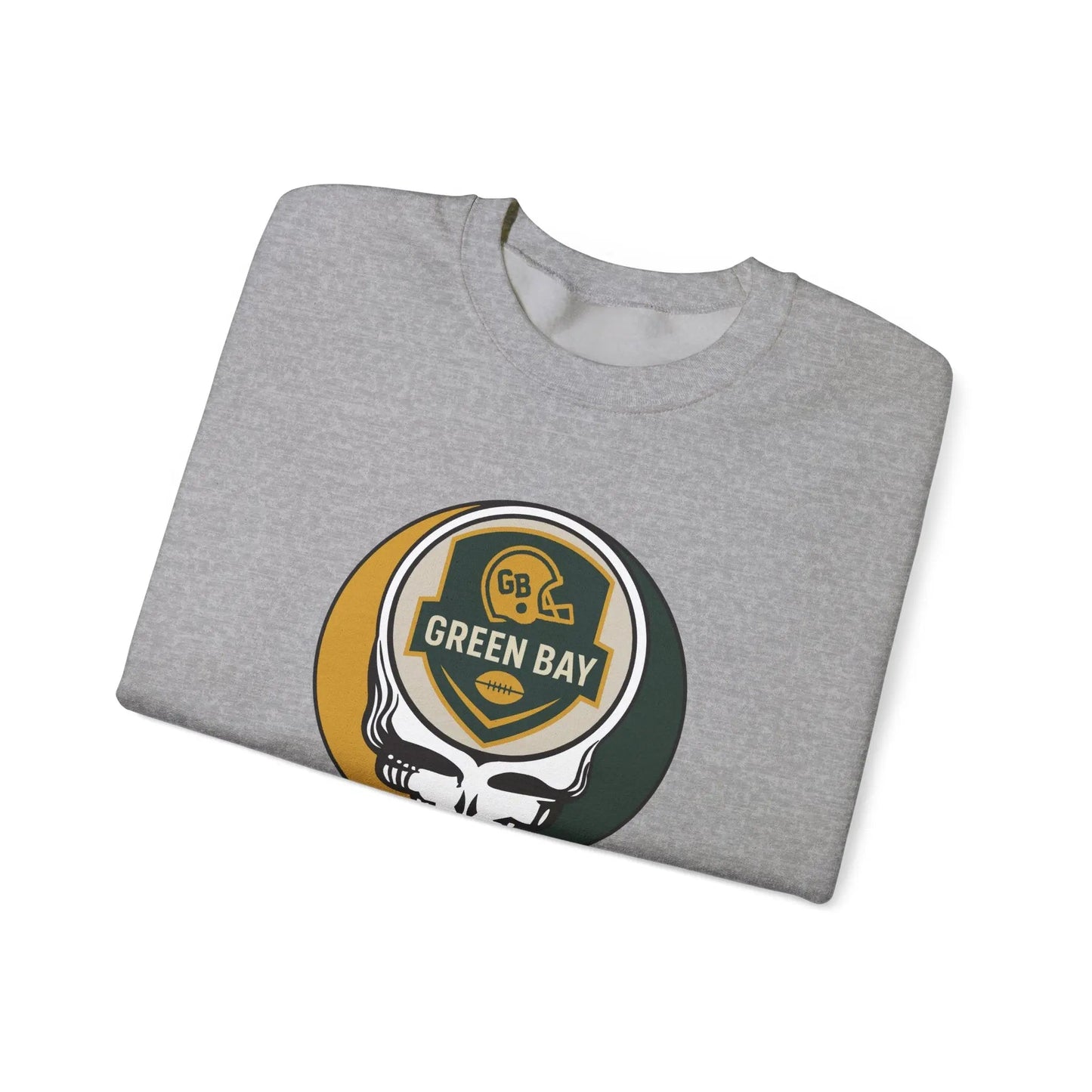 Green Bay Packers Grateful Dead Stealie Crewneck Sweatshirt The Gridiron Collection