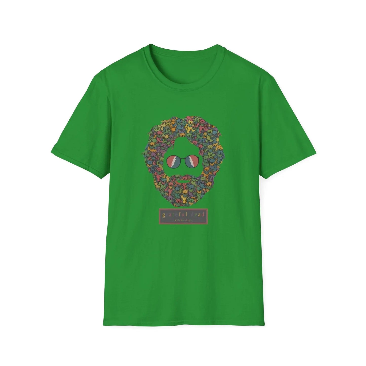Jerry Garcia Dancing Bears Face Soft TShirt Vineyard Collection Grateful Dead