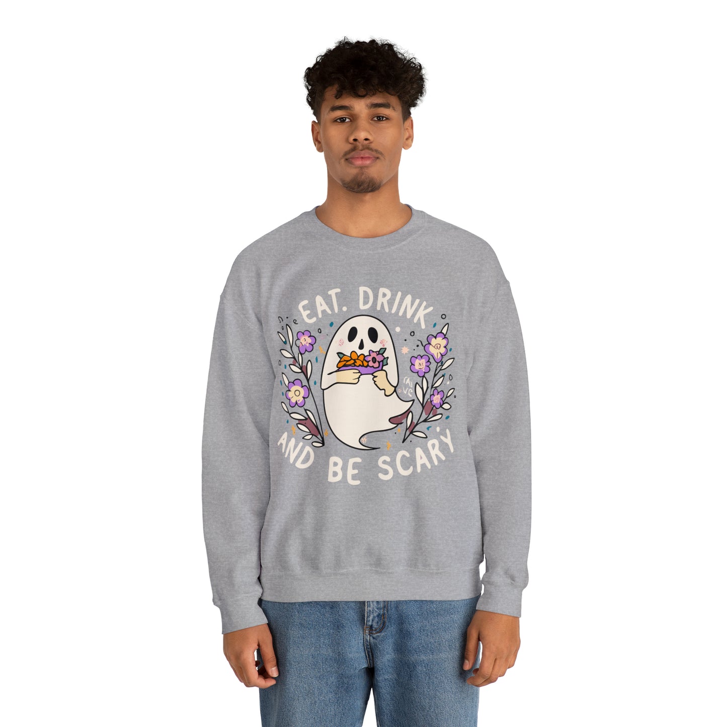 Halloween Eat, Drink and Be Scary Spooky Sweatshirt, Spooky Season Halloween Sweatshirt, Winter Sweatshirt, Spooky Sweatshirt, Halloween Gifts
