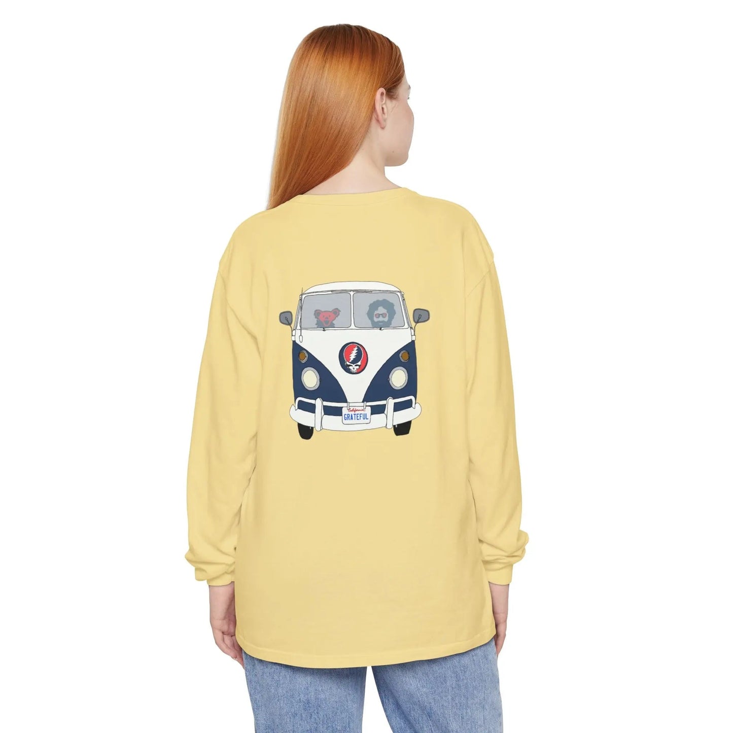 Jerry's Takin' The Bus Garment-dyed Long Sleeve T-Shirt Vineyard Collection