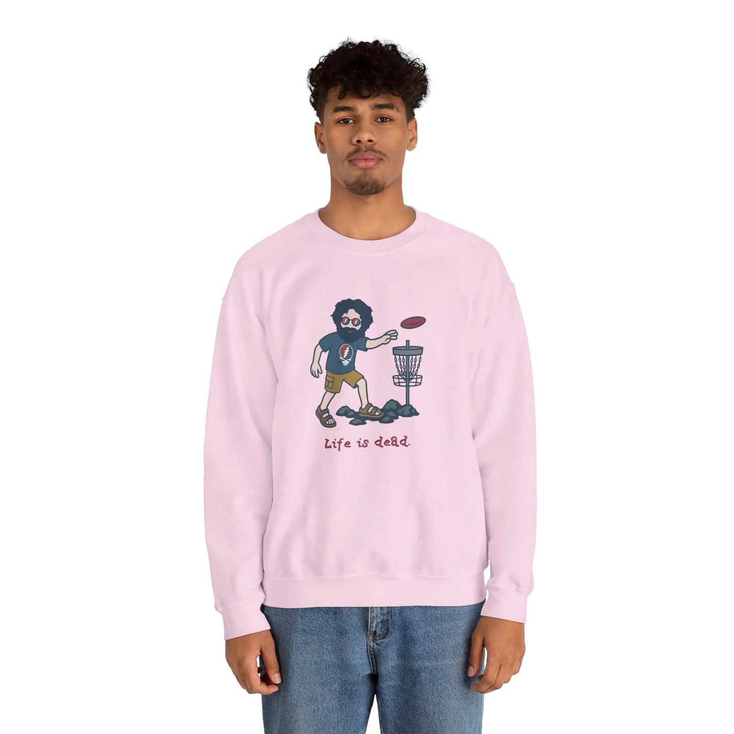 Disc Golfin' Jerry Life is dead Crewneck Sweatshirt