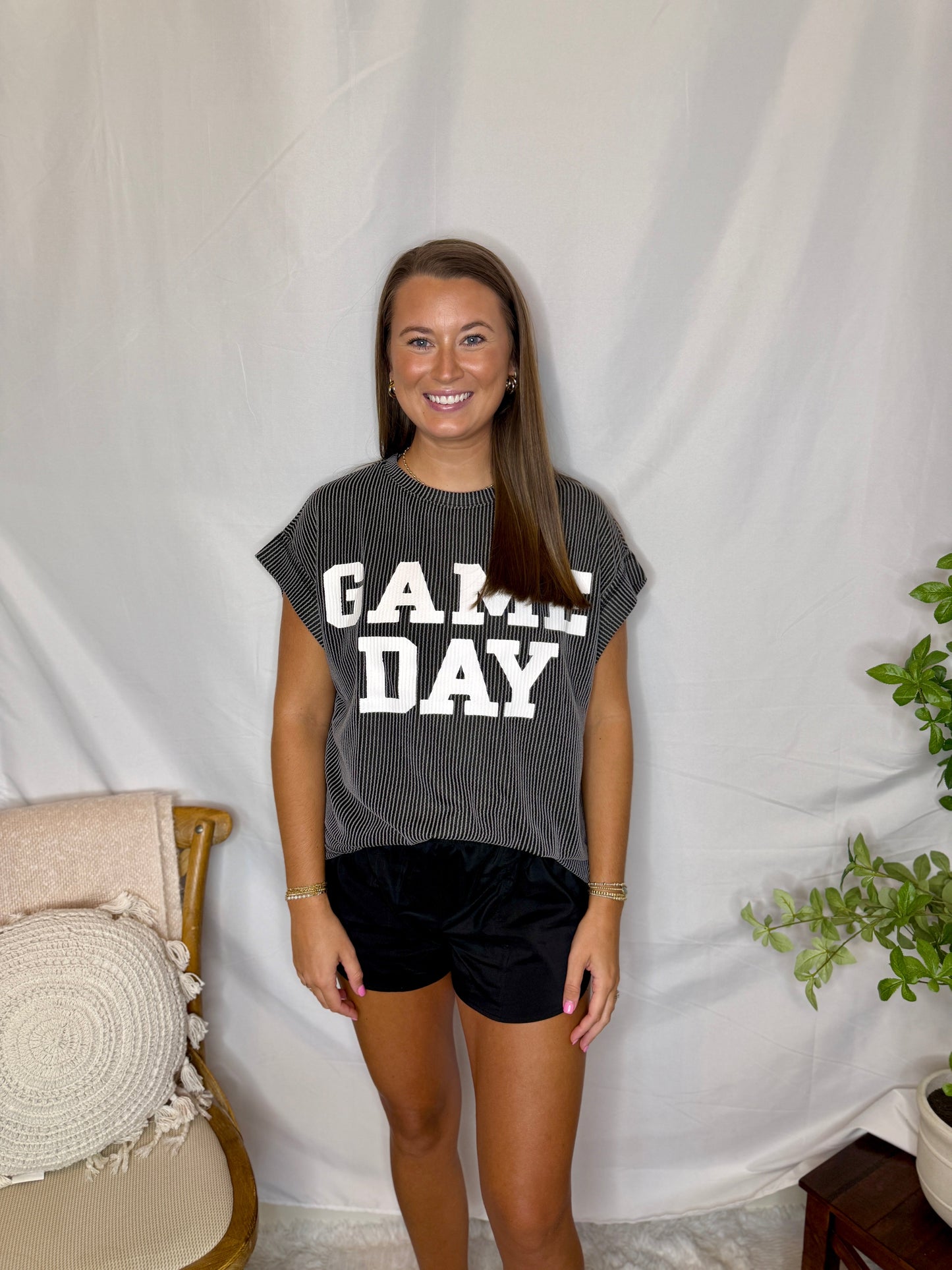 Ribbed Knit Game Day Top Gameday Sweet Jude Boutique