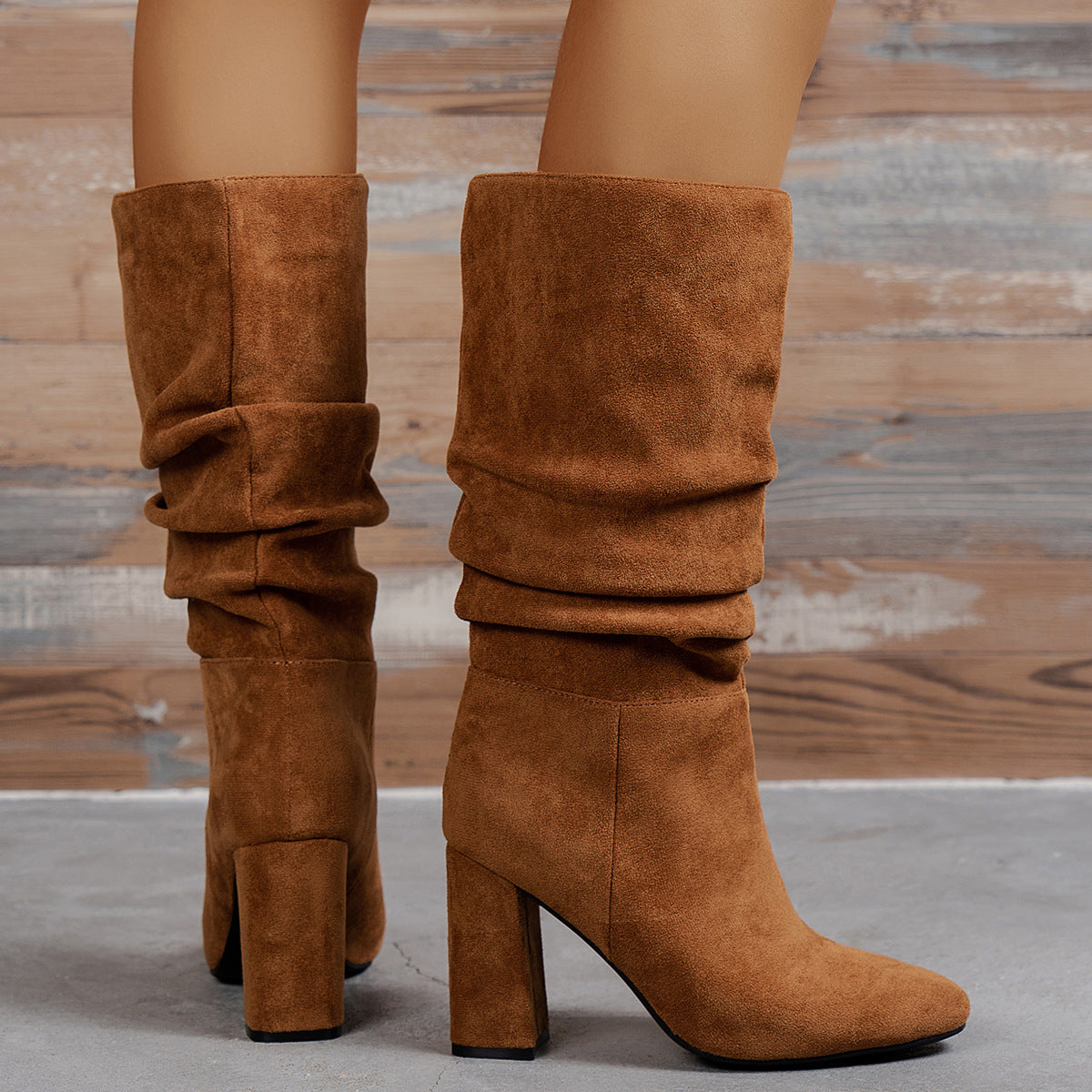 Slip-On High Heel Fashion Boots European & American Style Women’s Elegant Booties