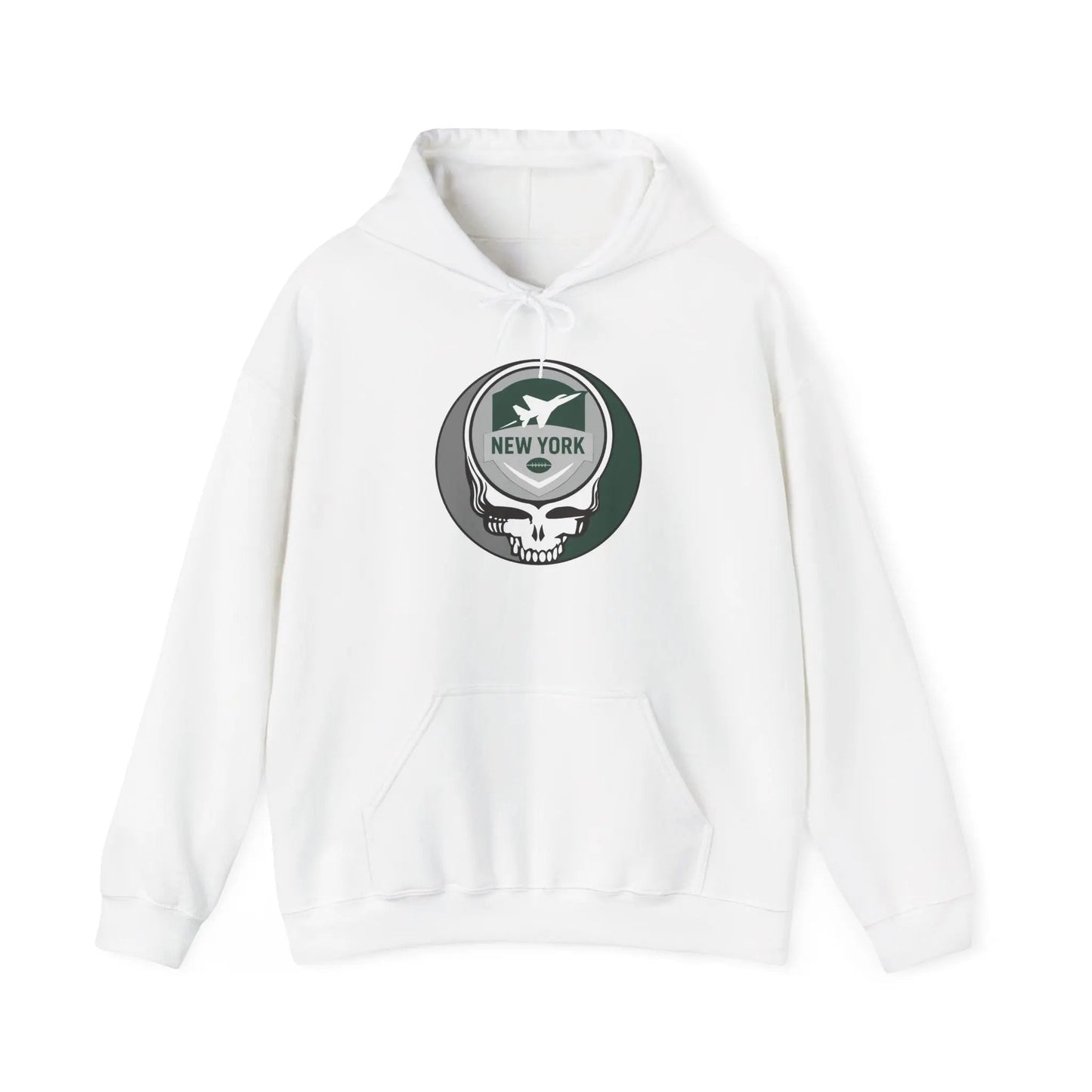 New York Jets Stealie Hoodie Grateful Dead Hooded Sweatshirt The Gridiron Collection