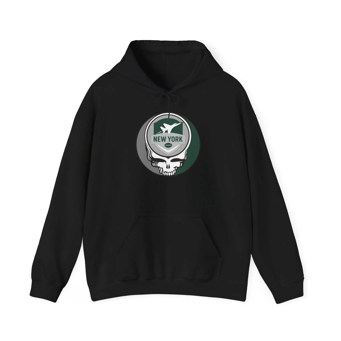 New York Jets Stealie Hoodie Grateful Dead Hooded Sweatshirt The Gridiron Collection