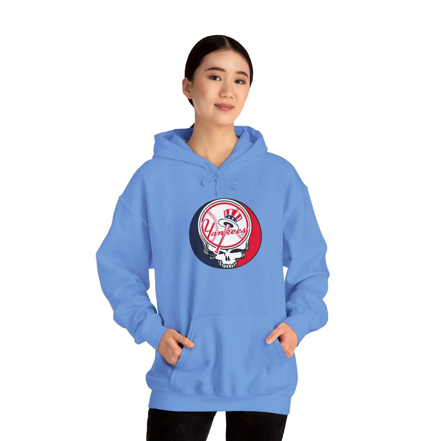 Grateful Dead Unisex Heavy Blend Hoodie MLB The Ballpark Collection New York Baseball Edition