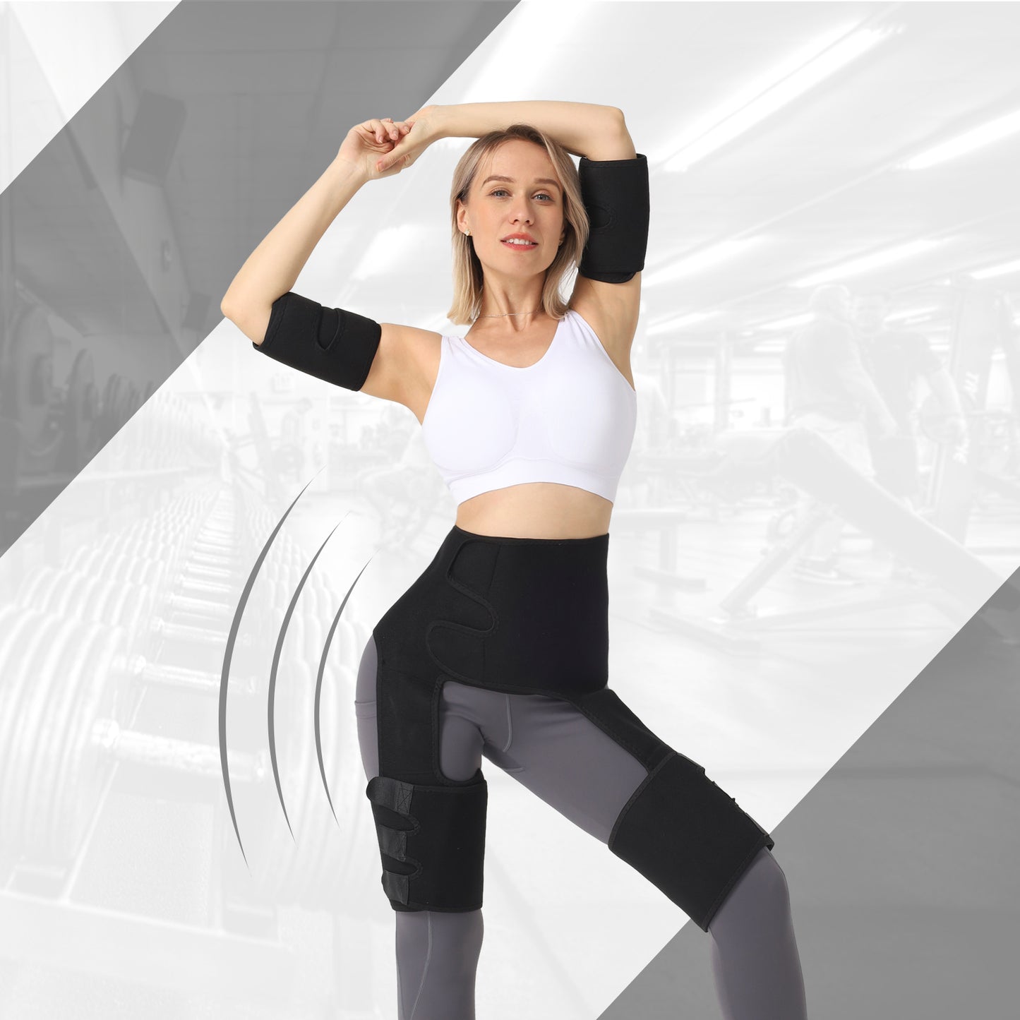 Fitness Belt Spandex Waist Belt Arm Belt Thigh Belt Shaping Waist Training Sports and Fitness