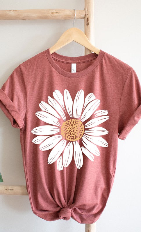 Daisy Graphic Cotton Blend T-Shirt