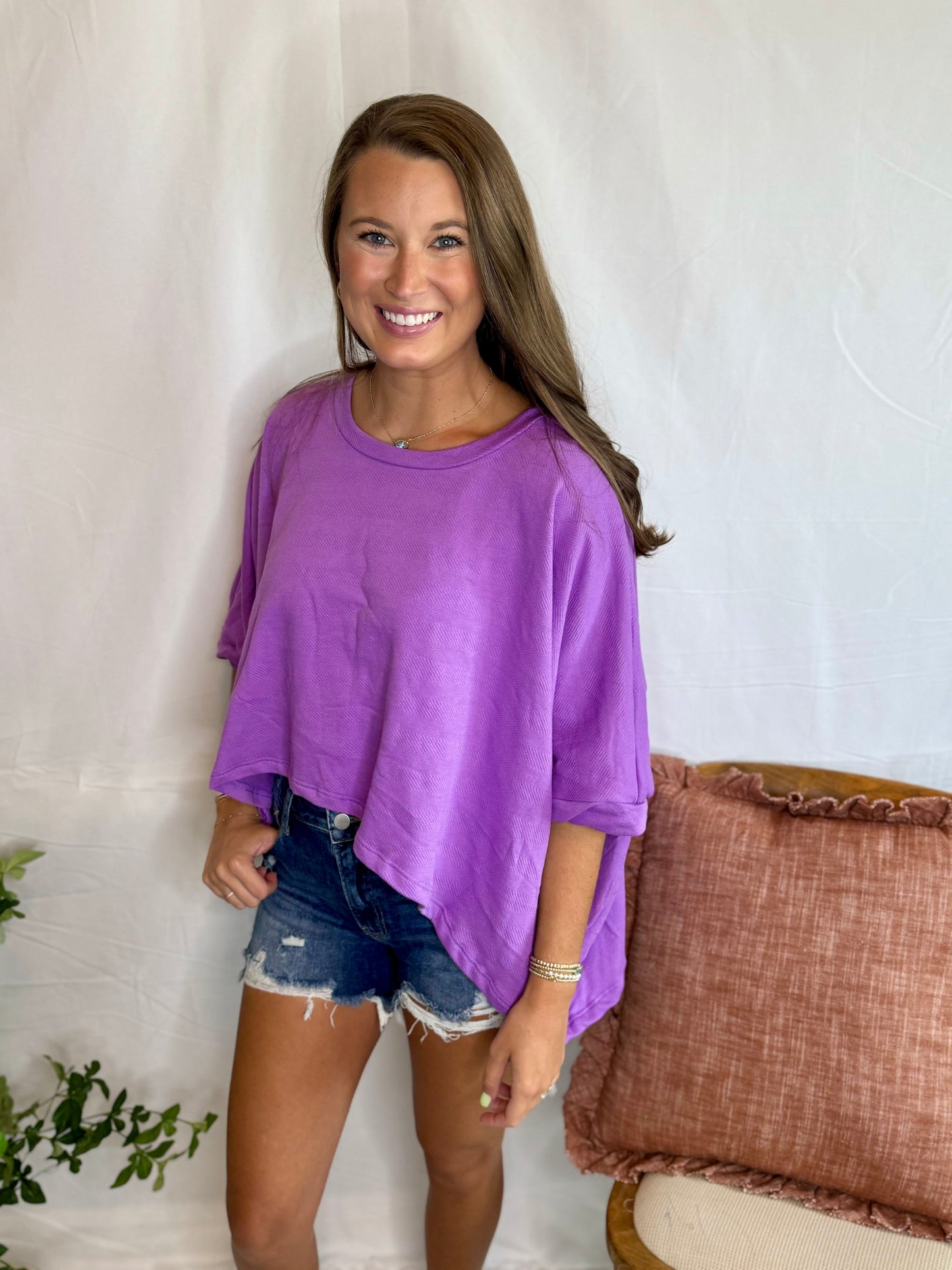Purple Semi Crop Top Game Day Top Sweet Jude Boutique