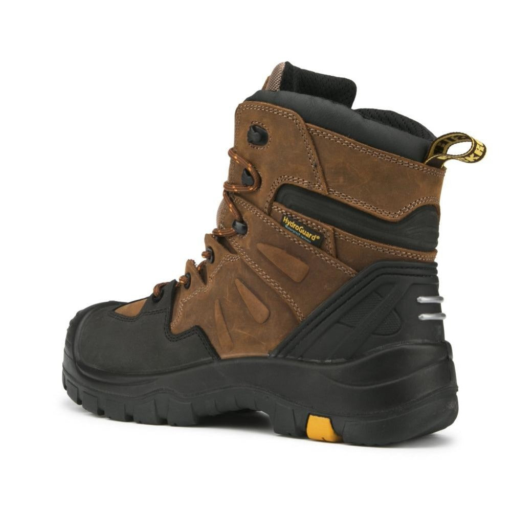 Woodland Brown 6 Inch Waterproof Safety Toe Leather Work Boots ROCKROOSTER