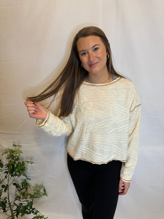 Overlap Open Back Relaxed Fit Top Sweet Jude Boutique
