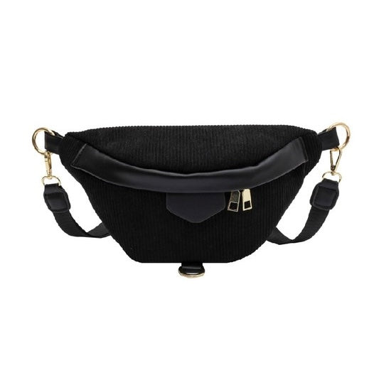 Vintage Corduroy Adjustable Strap Crossbody Bag
