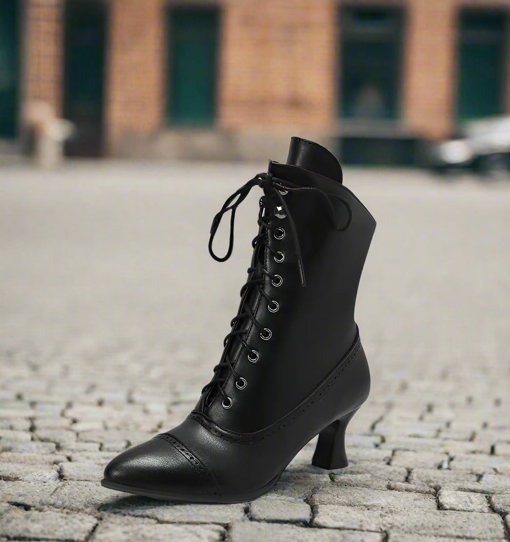 Women’s High Heel Wine Glass Martin Boots British Style Motorcycle Fashion