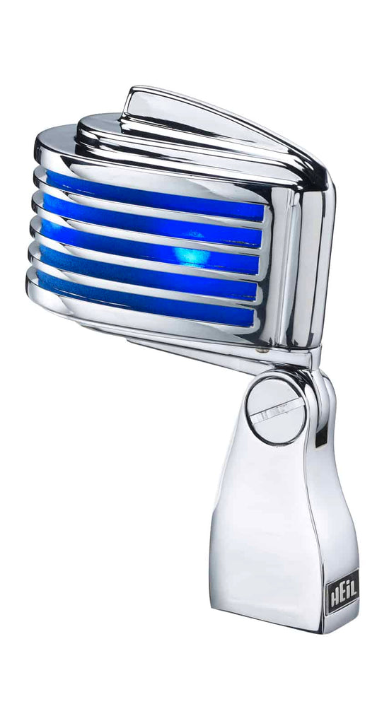 Dynamic Chrome Retro Microphone Blue LED Heil Sound