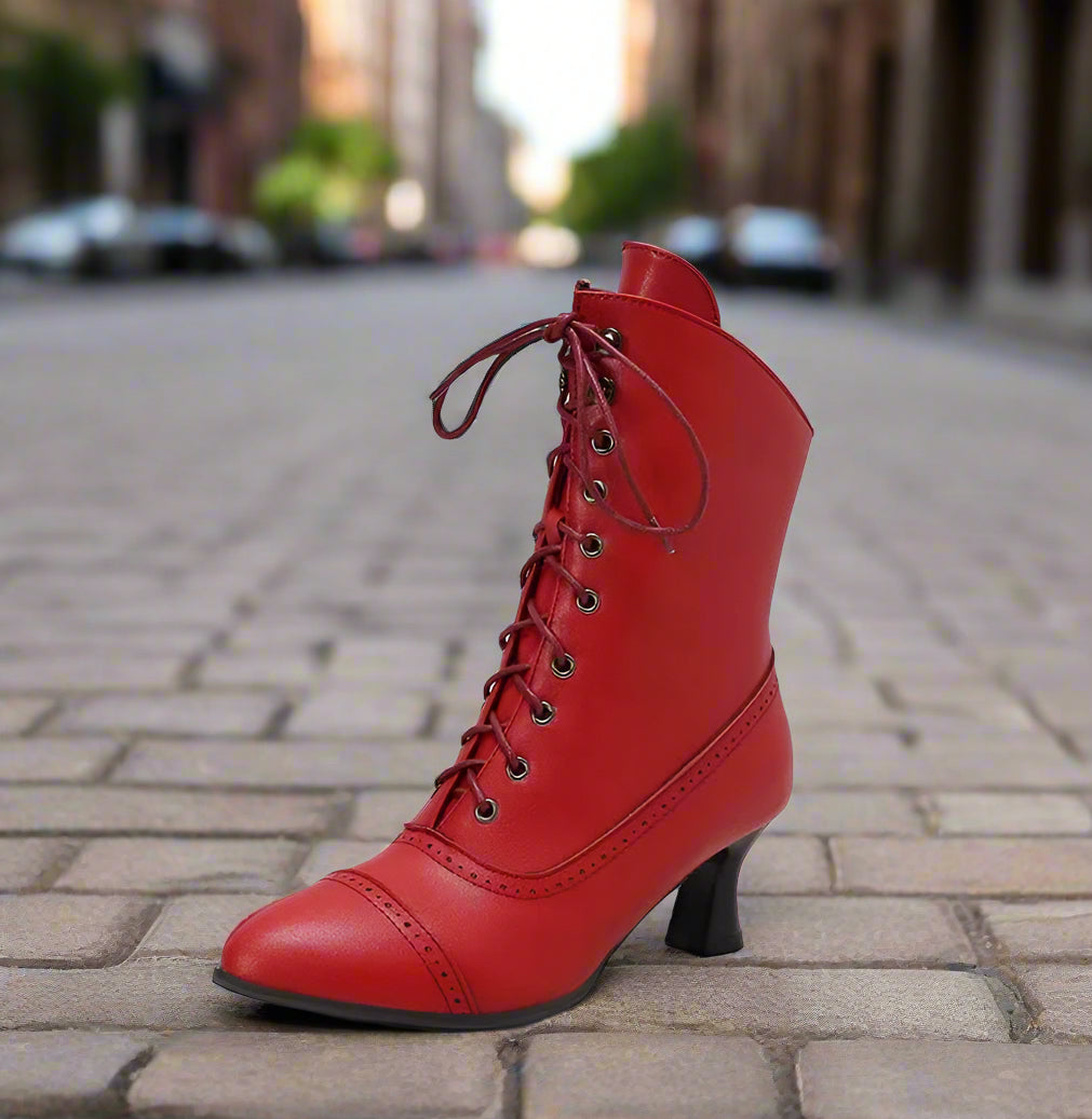 Women’s High Heel Wine Glass Martin Boots British Style Motorcycle Fashion