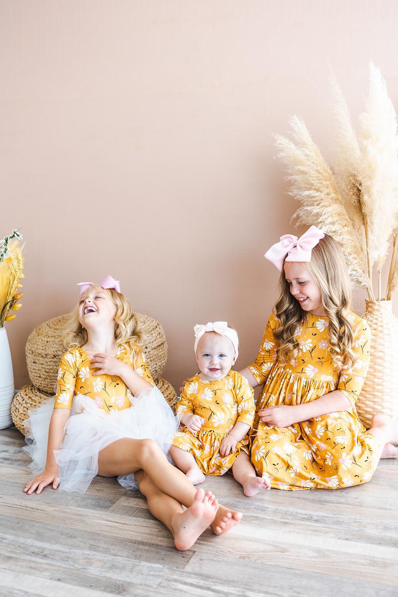 Dandelions in Fall Tutu Leotard 3/4 Sleeve Mila & Rose