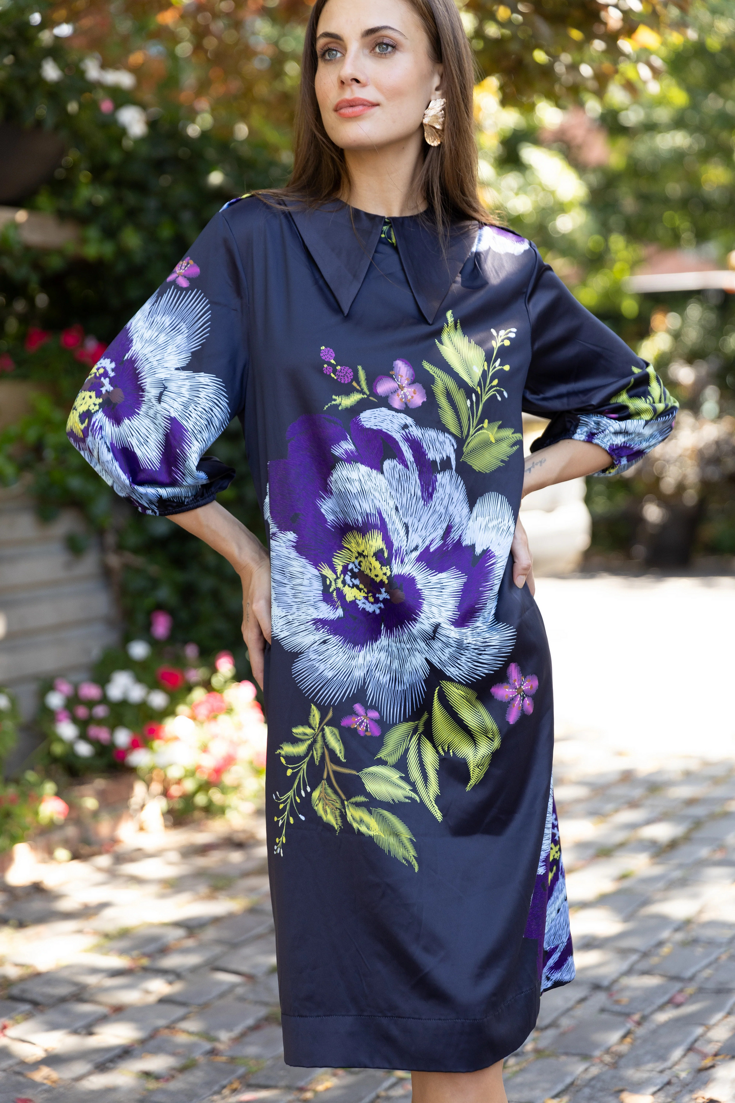Cotton Floral Print Dress