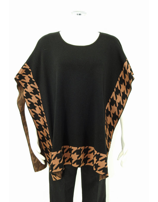 Knit Black One Size Poncho Cape Angel Apparel