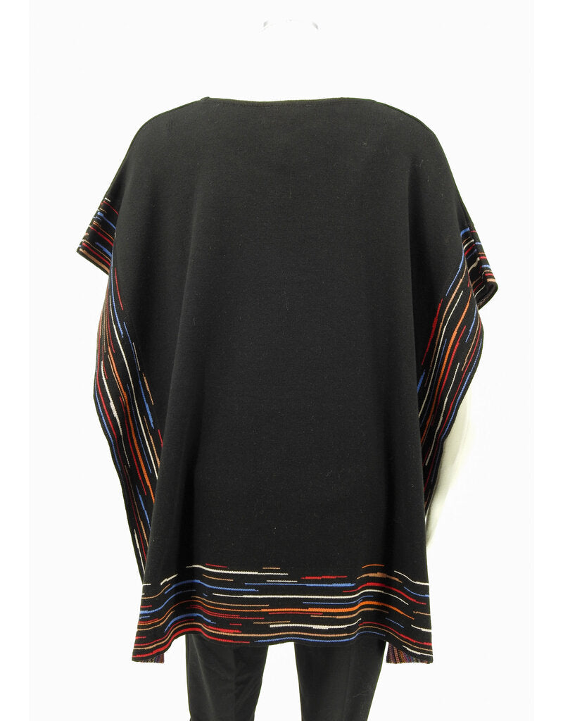 Black Knit Poncho Cape Angel Apparel
