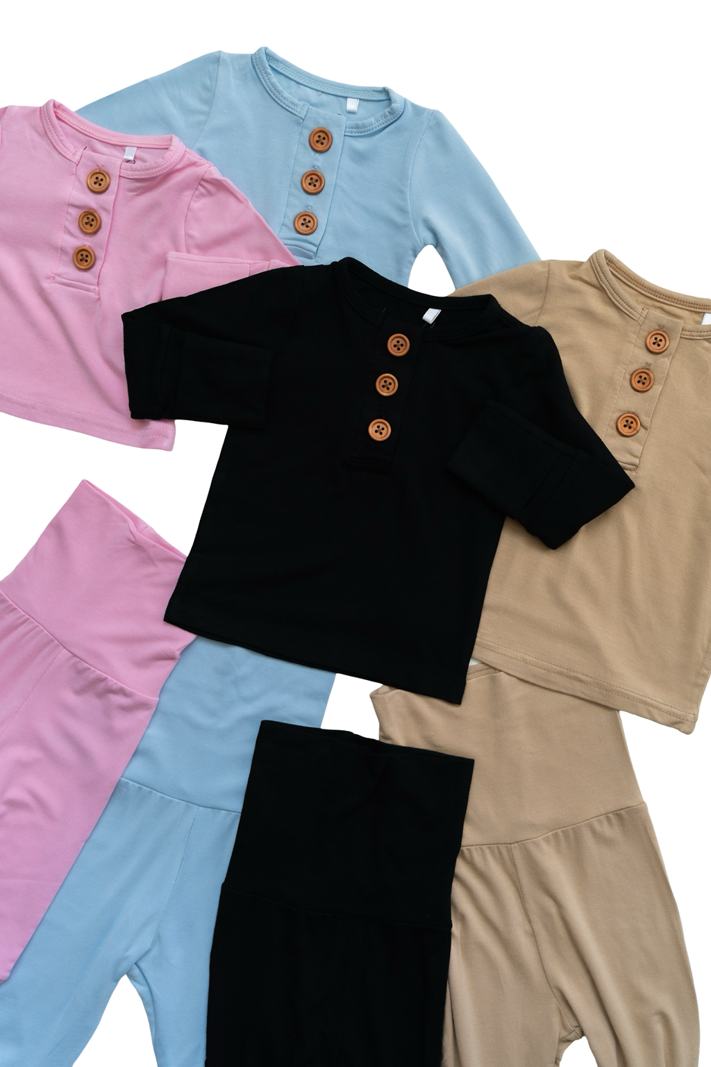 Light Pink Bamboo Infant 2-Piece Set Laree + Co.