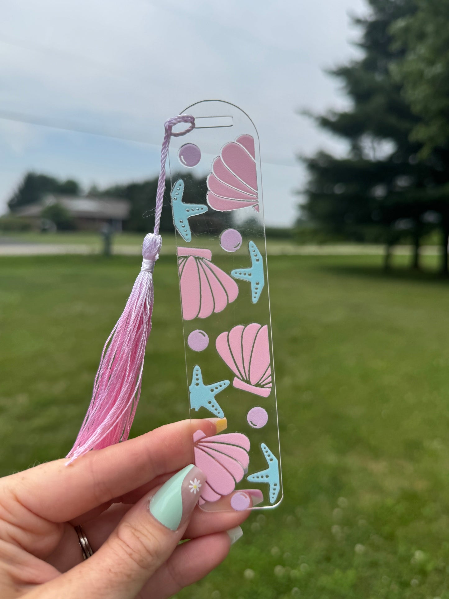 Acrylic Vibrant Bookmark Durable Bookmark Sawdust and Cedar