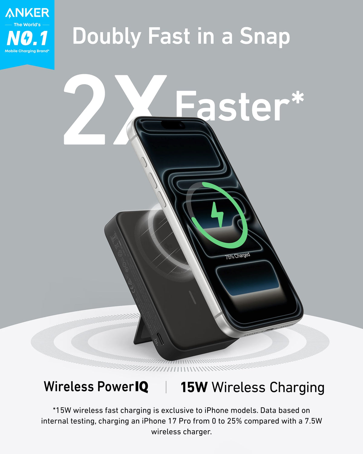 Anker MagGo 10,000mAh Wireless Power Bank Qi2 Certified