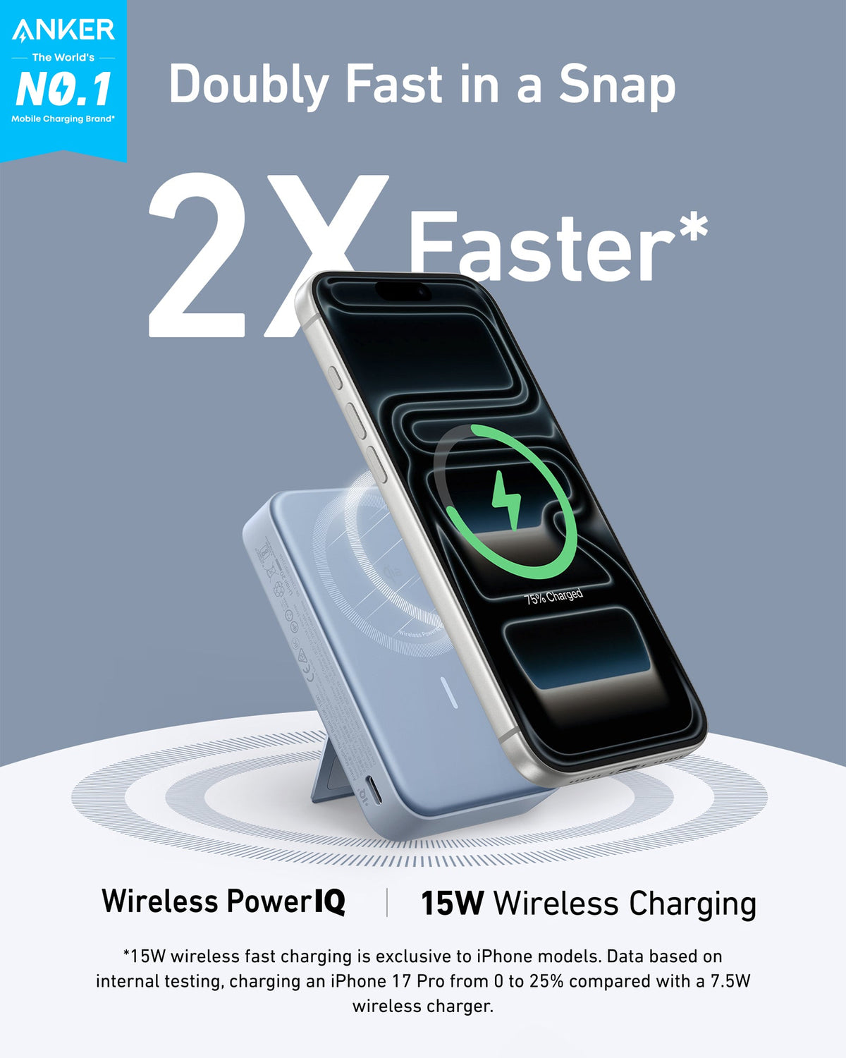 Anker MagGo 10,000mAh Wireless Power Bank Qi2 Certified