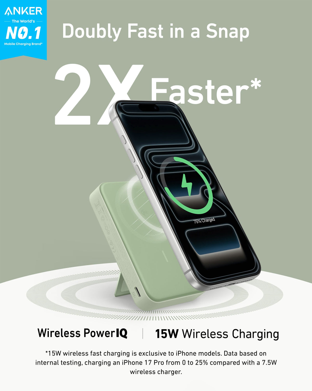 Anker MagGo 10,000mAh Wireless Power Bank Qi2 Certified