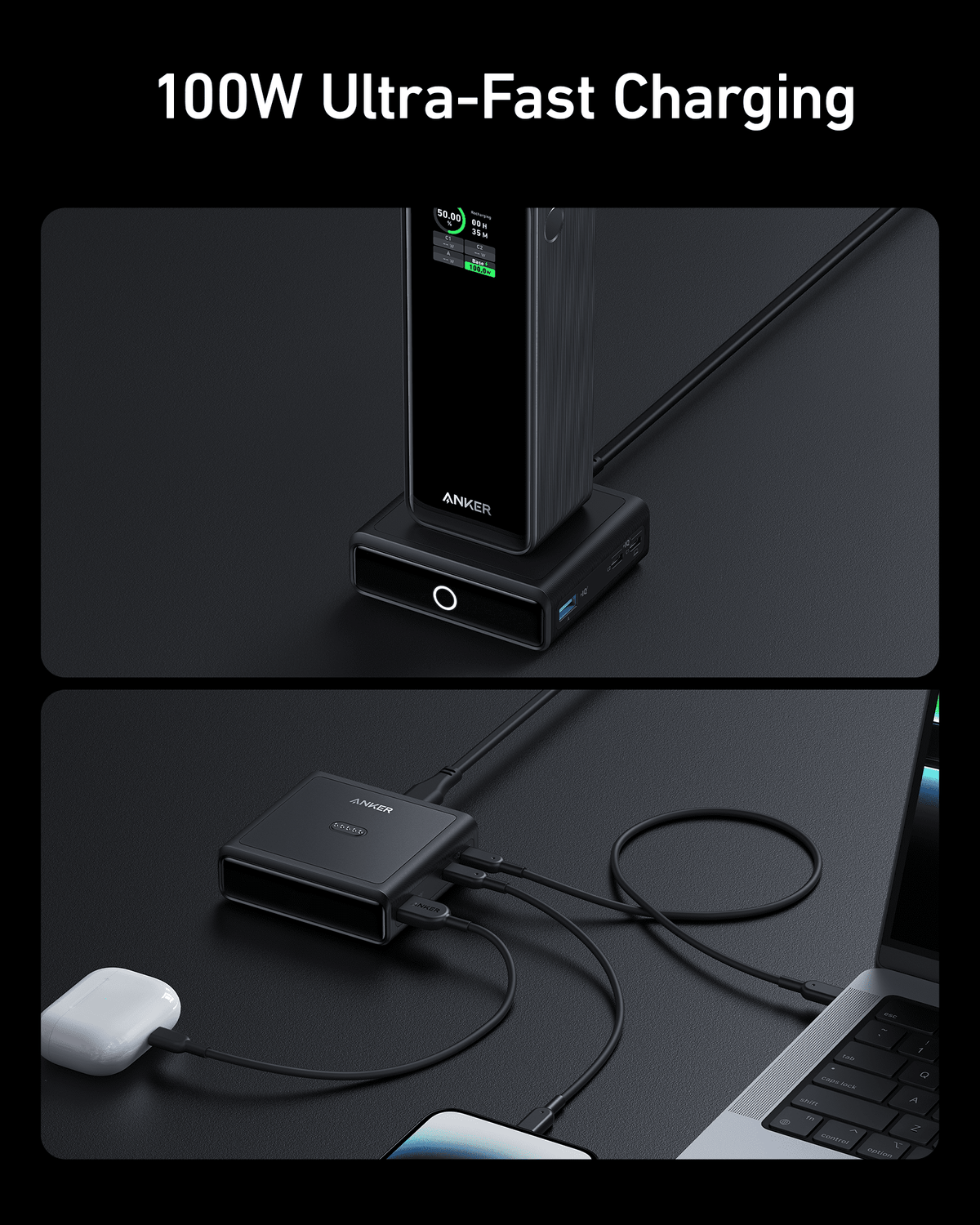 100W Charging Base Wireless 4-in-1 Charger Anker