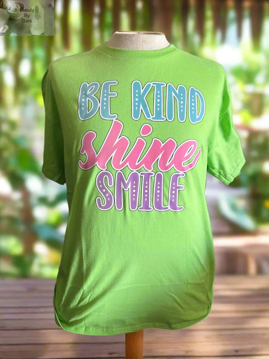 Be Kind Shine Smile Soft Cotton T-Shirt