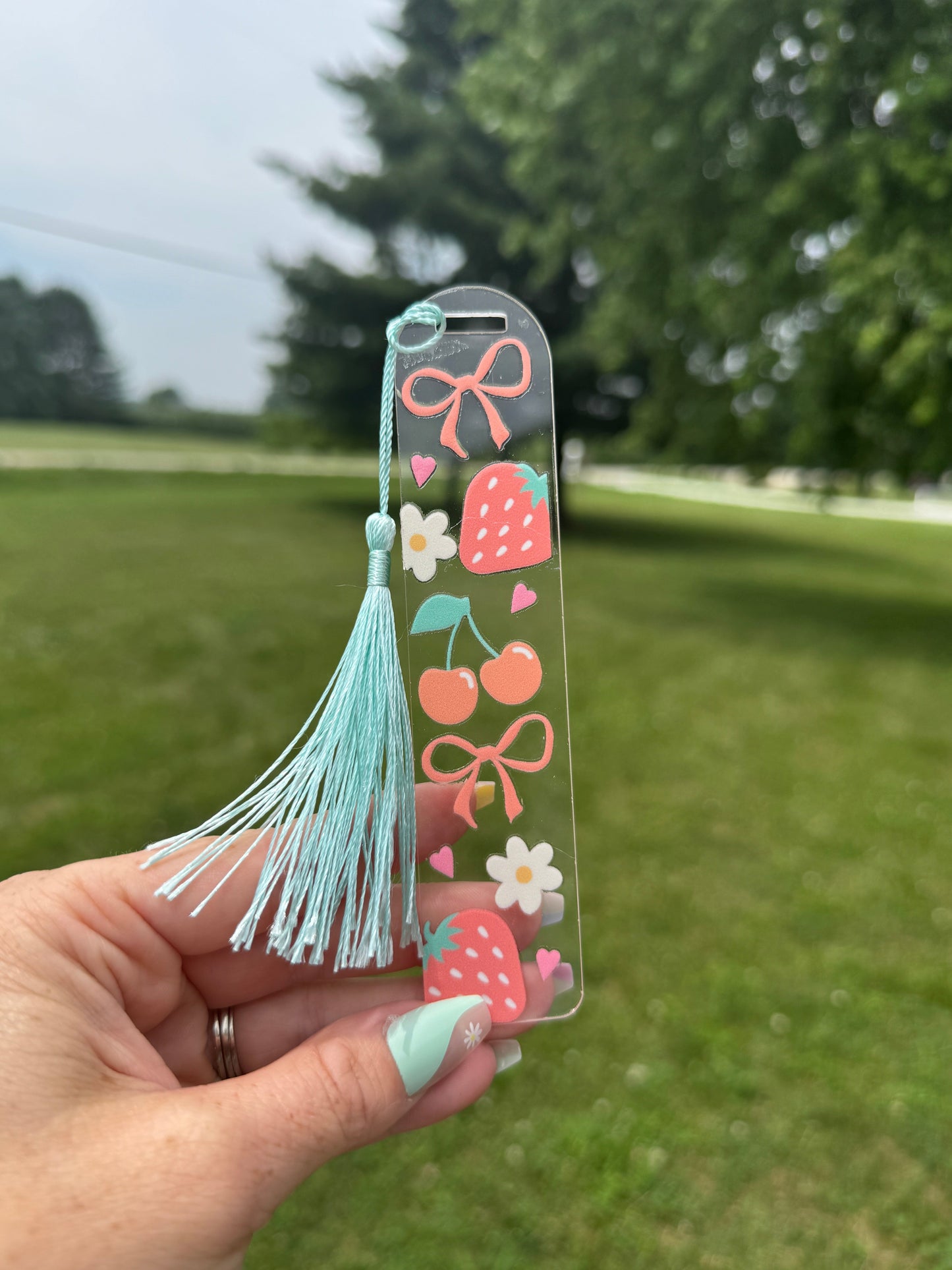 Acrylic Vibrant Bookmark Durable Bookmark Sawdust and Cedar