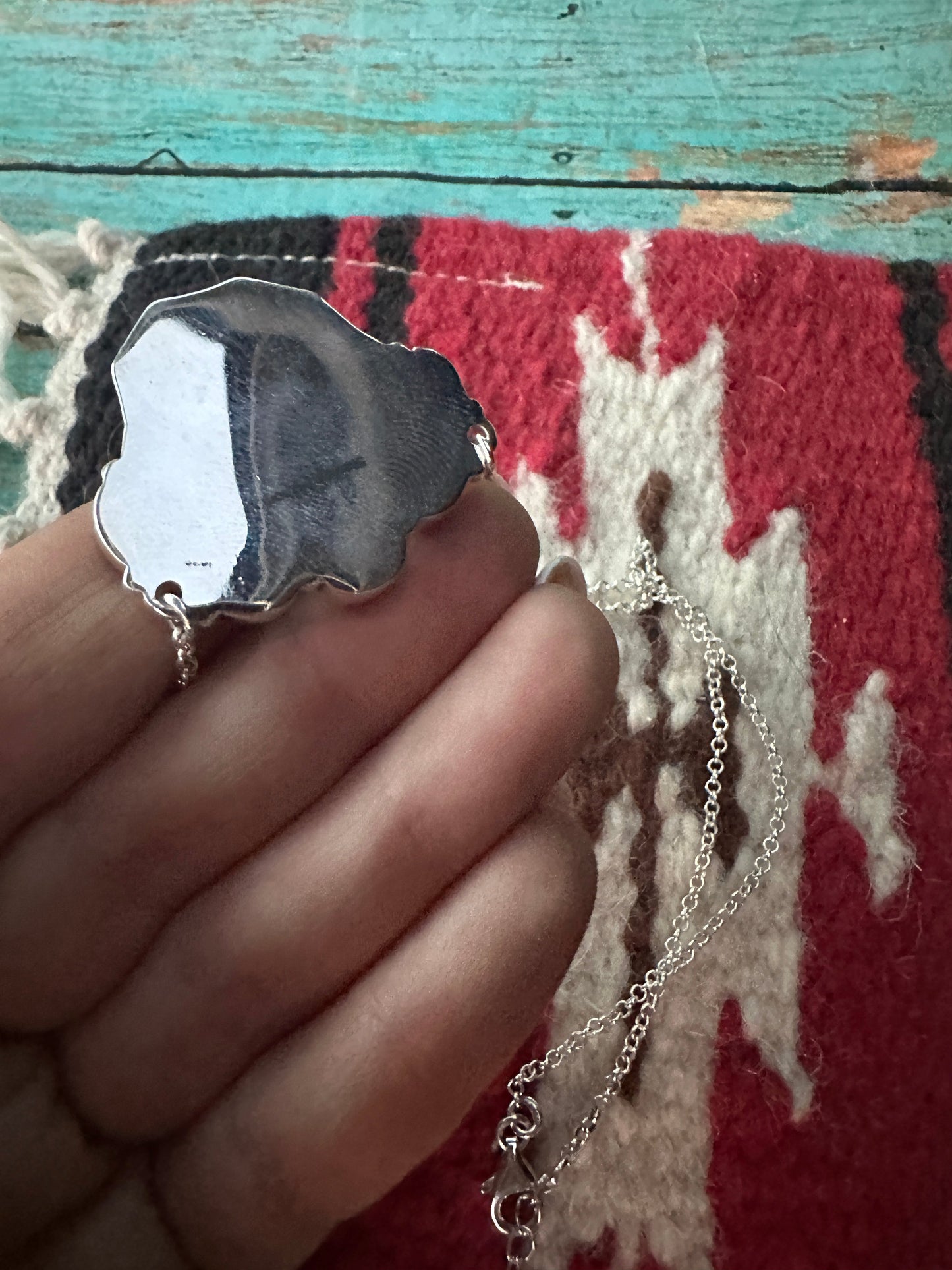 Handmade Sterling Silver Onyx Necklace Chain Halloween Collection Nizhoni Traders LLC