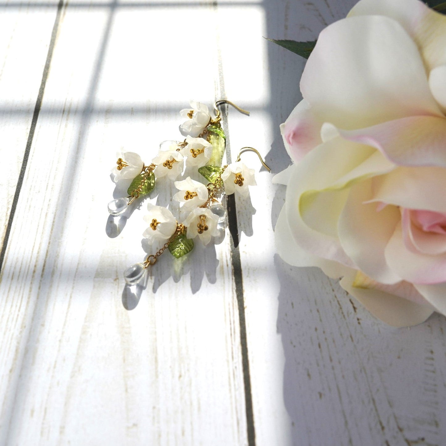 Luxury Lily of the Valley Dangle Earrings 925 Silver