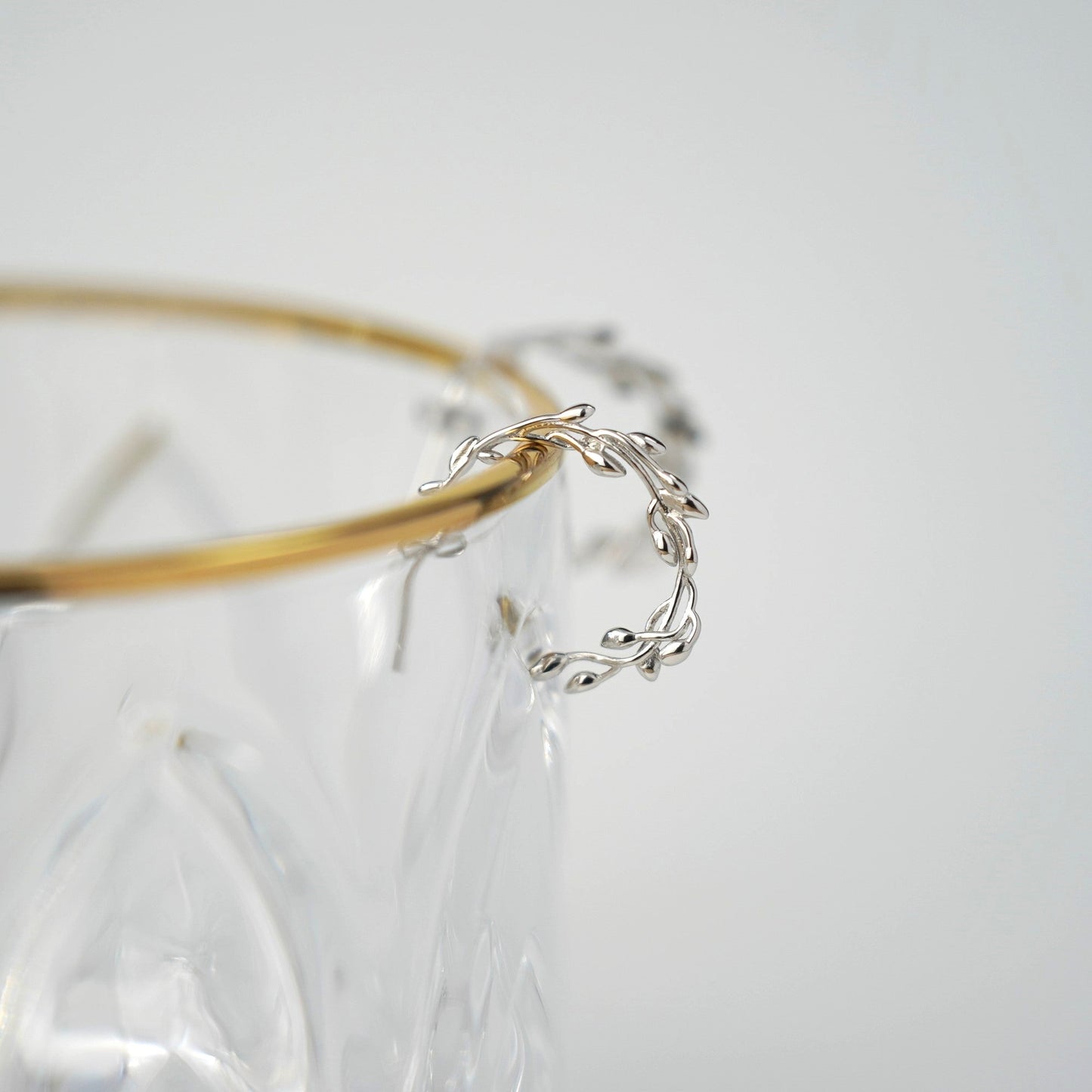 925 Silver Olive Leaf Dangle Earrings Plant Leaf Circle Earrings