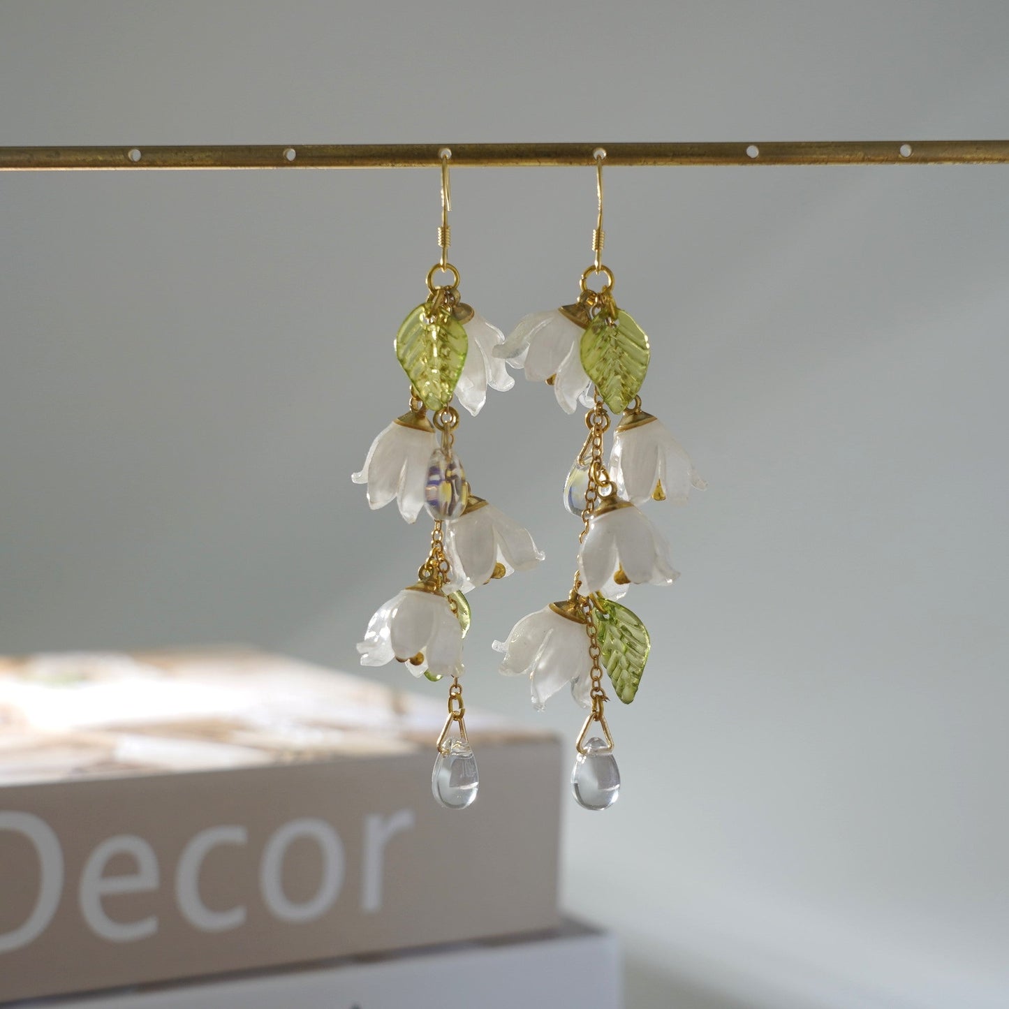 Luxury Lily of the Valley Dangle Earrings 925 Silver