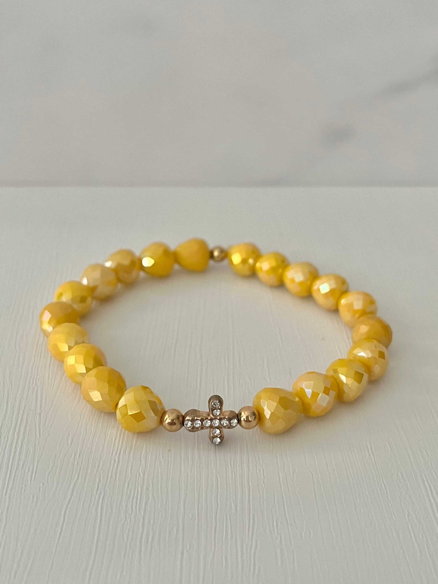 Faith-Inspired Cross Bead Bracelet Collection Jewelry