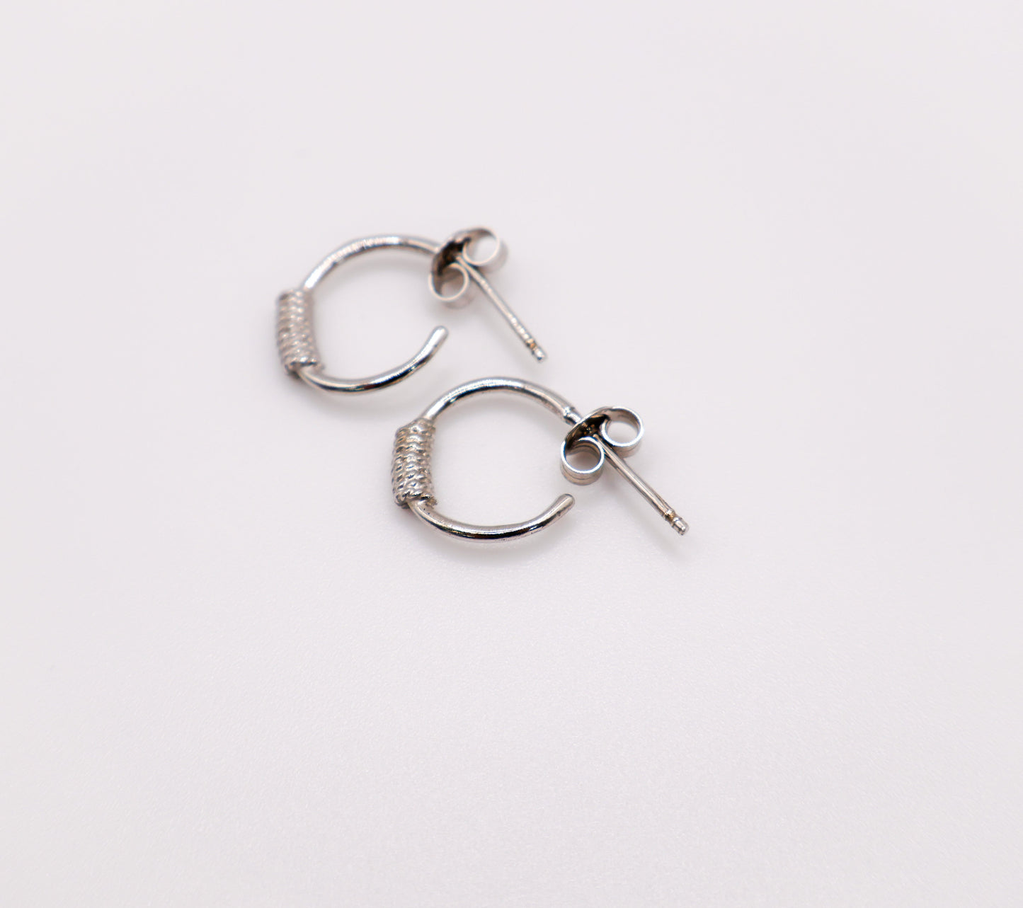 Sterling Silver Mini Hoop Earrings Italian Made