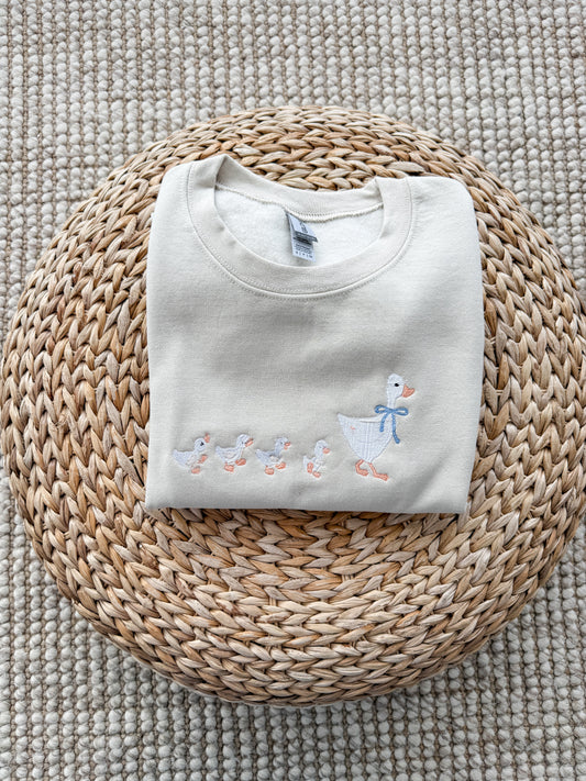 Mama Goose + Gosling Embroidered Mama Crewneck