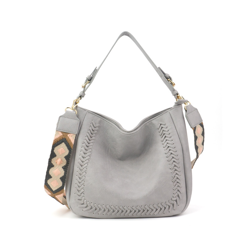 Cross Stitch Messenger Bag Leather Vegan The Harper