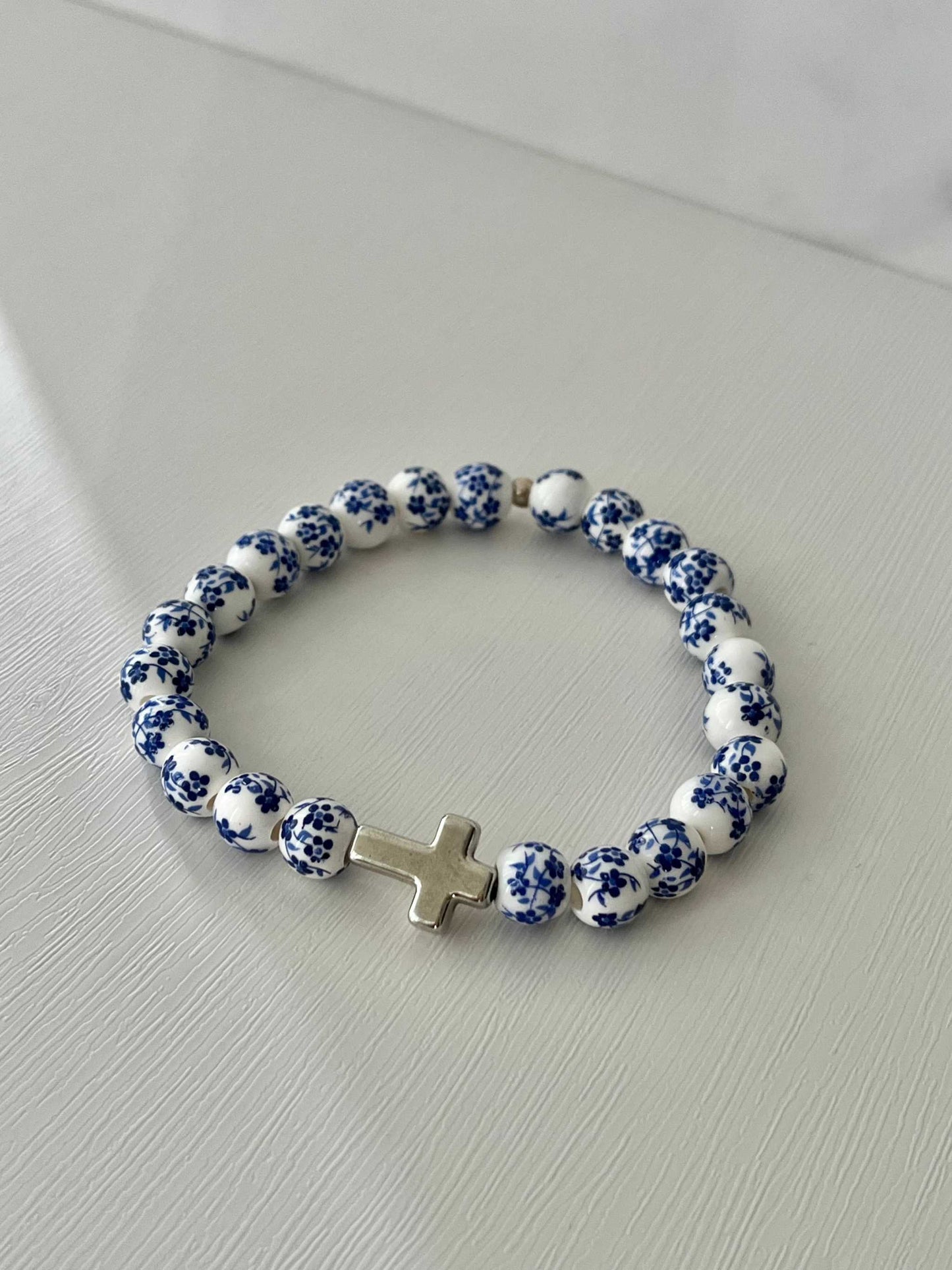 Faith-Inspired Cross Bead Bracelet Collection Jewelry