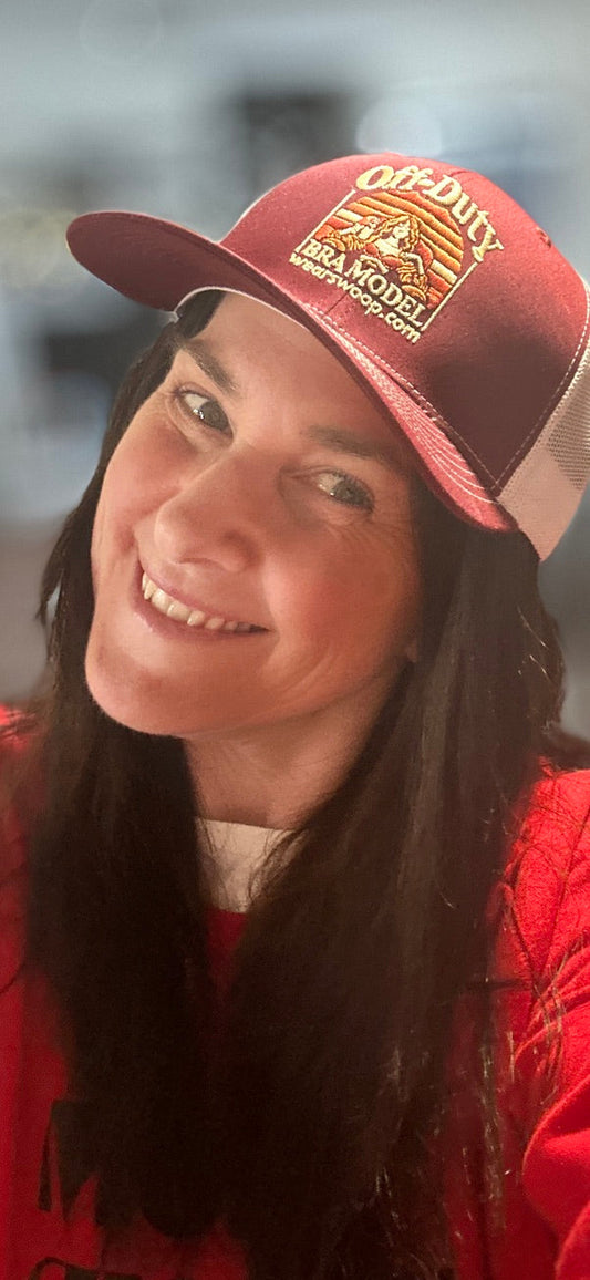 Off Duty Bra Model Trucker Hat