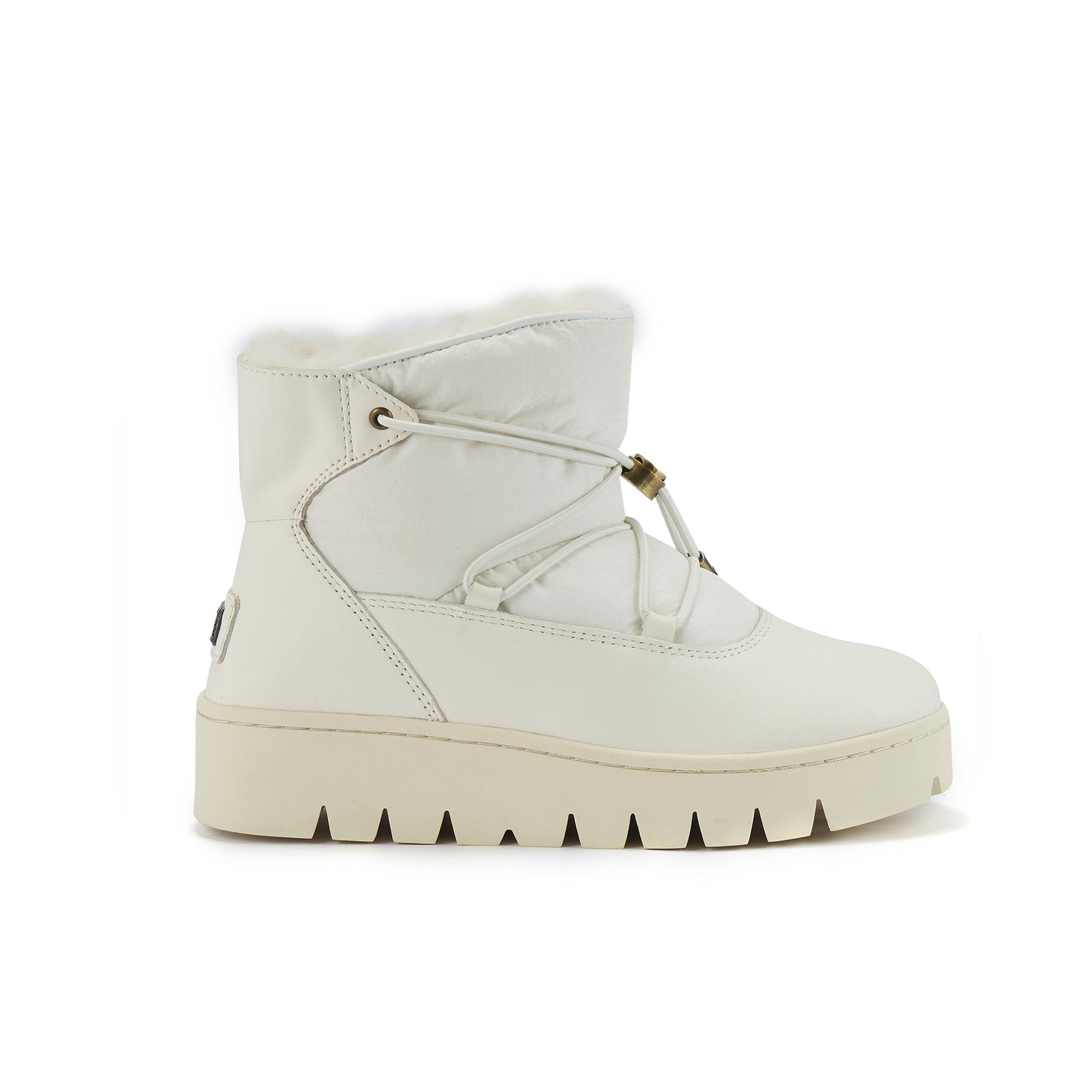 Ankle Height Sheepskin Fur Lined Snow Boot Adeline Pale