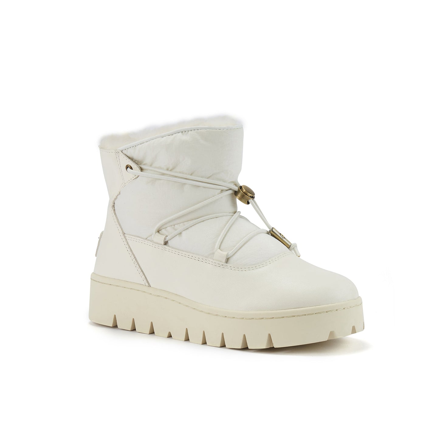 Ankle Height Sheepskin Fur Lined Snow Boot Adeline Pale