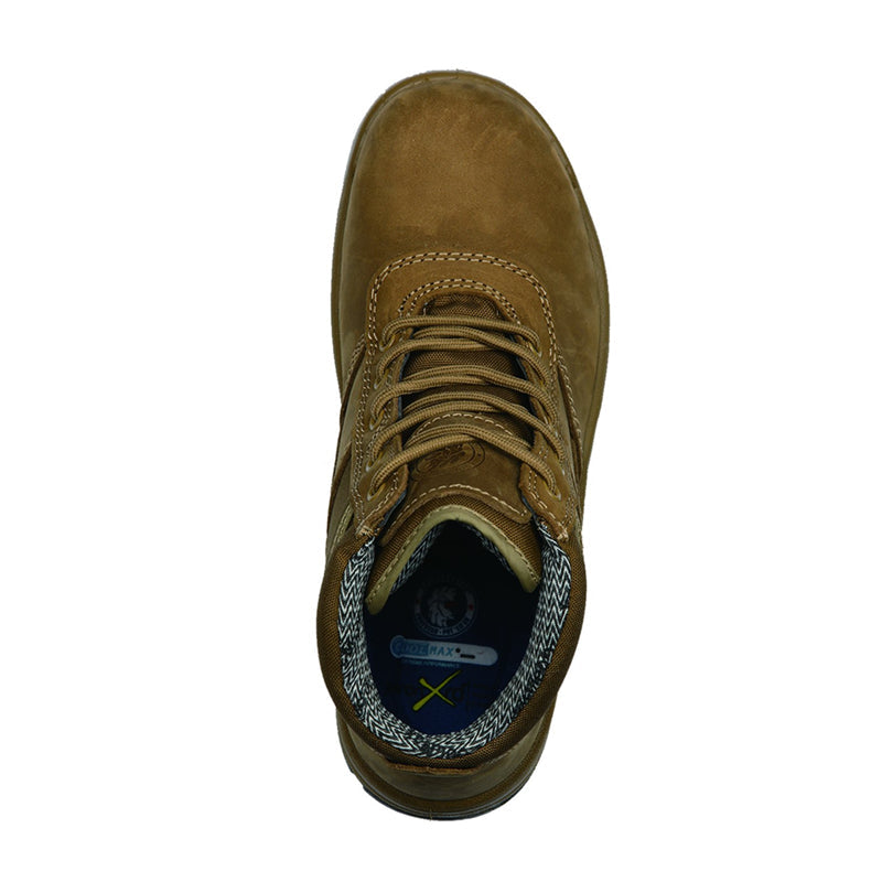 Steel Toe Brown 6 Inch Leather Work Boots ROCKROOSTER AK250