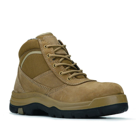 Steel Toe Brown 6 Inch Leather Work Boots ROCKROOSTER AK250