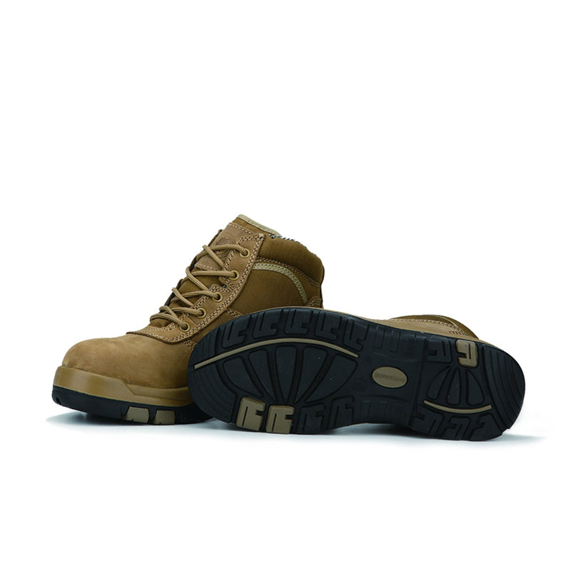 Steel Toe Brown 6 Inch Leather Work Boots ROCKROOSTER AK250