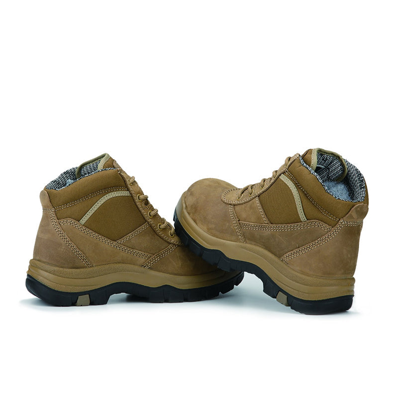Steel Toe Brown 6 Inch Leather Work Boots ROCKROOSTER AK250