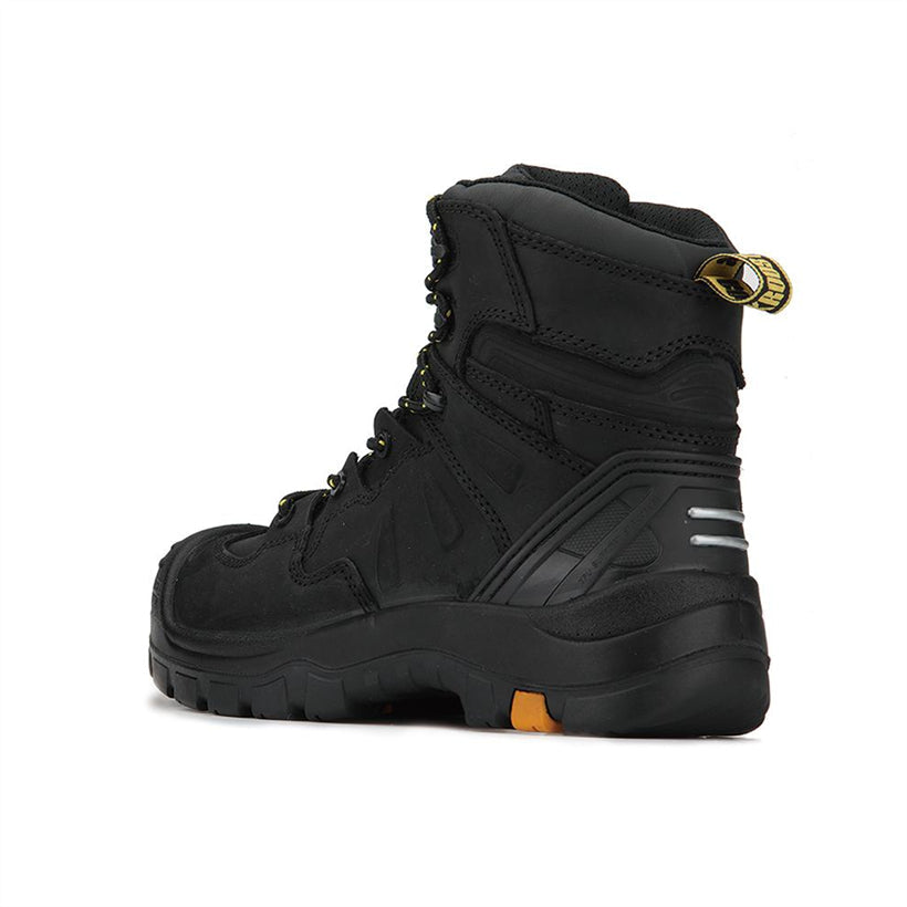 Woodland Black 6 Inch Composite Toe Leather Work Boots ROCKROOSTER